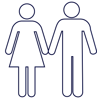 Gender Symbols Holding Hands PNG image