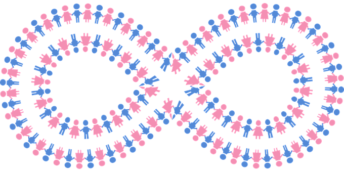 Gender Symbols Infinity Pattern PNG image