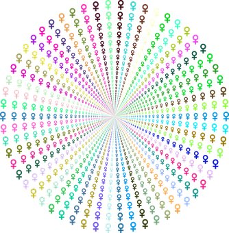 Gender Symbols Rainbow Vortex PNG image