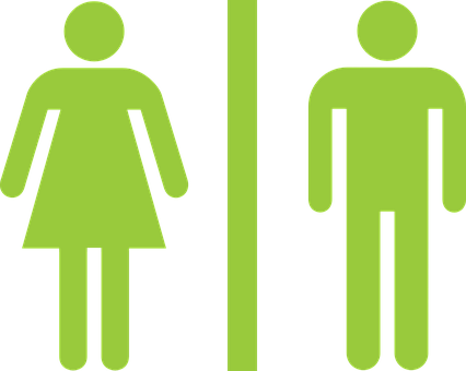 Gender Symbols Restroom Signage PNG image