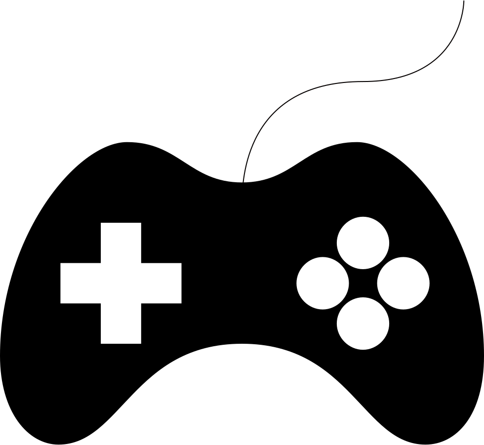 Generic Black Game Controller Vector PNG image