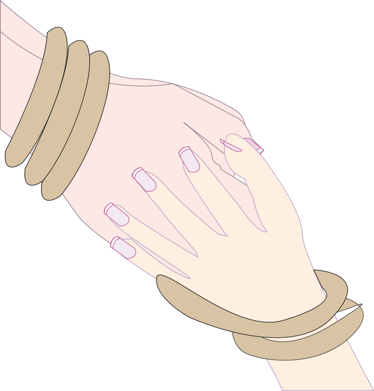 Gentle Hand Touch Illustration PNG image