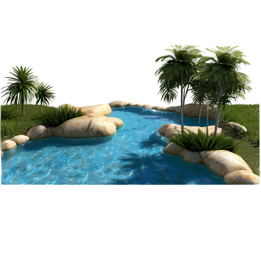 Gentle Pool Water Flow Png Brt80 PNG image