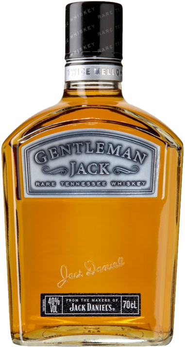 Gentleman Jack Rare Tennessee Whiskey Bottle PNG image