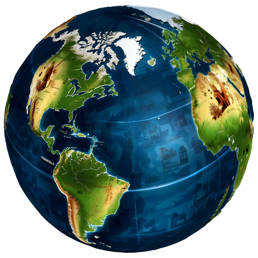 Geographical World Globe Png 05042024 PNG image