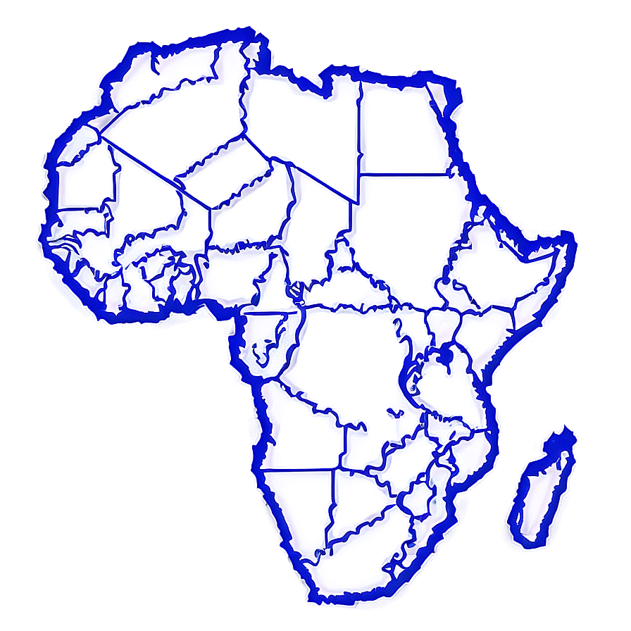 Geometric Africa Outline Png 06262024 PNG image