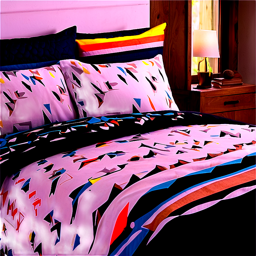 Geometric Bed Sheets Png 06282024 PNG image