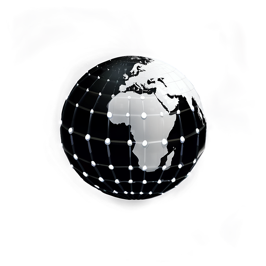 Geometric Black And White Globe Png Lol PNG image