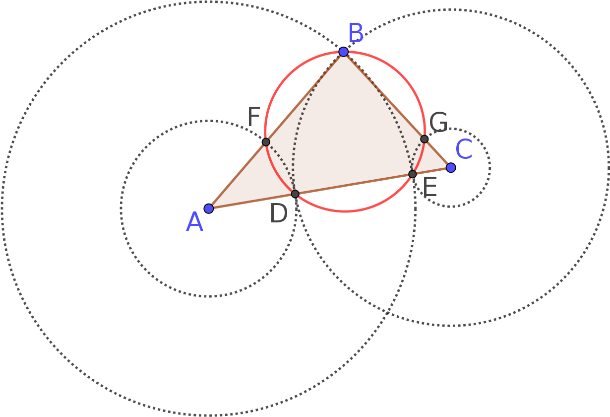 Geometric Circlesand Triangle Configuration PNG image