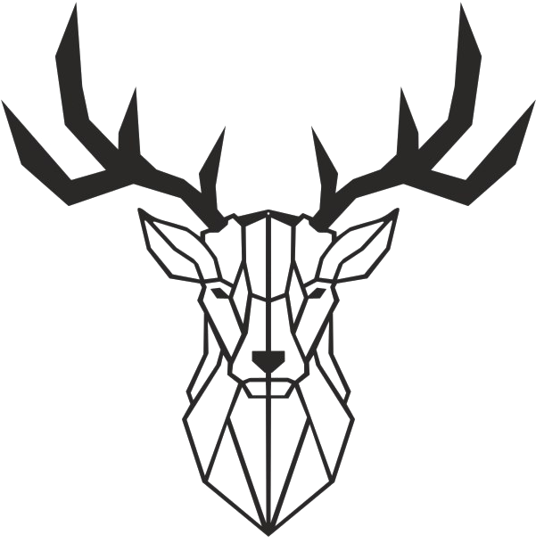 Geometric Deer Head Silhouette PNG image