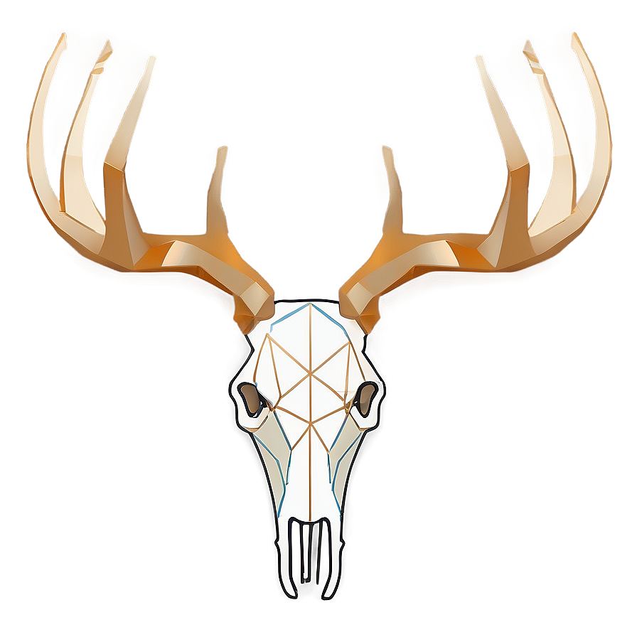 Geometric Deer Skull Png Fxd PNG image