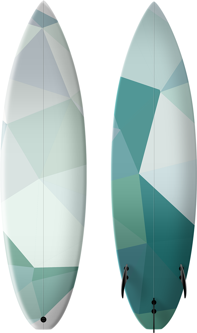 Geometric Design Surfboards PNG image