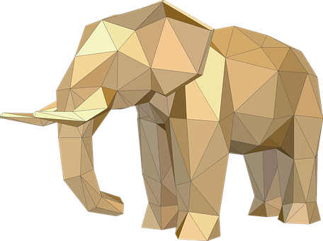 Geometric Elephant Artwork PNG image