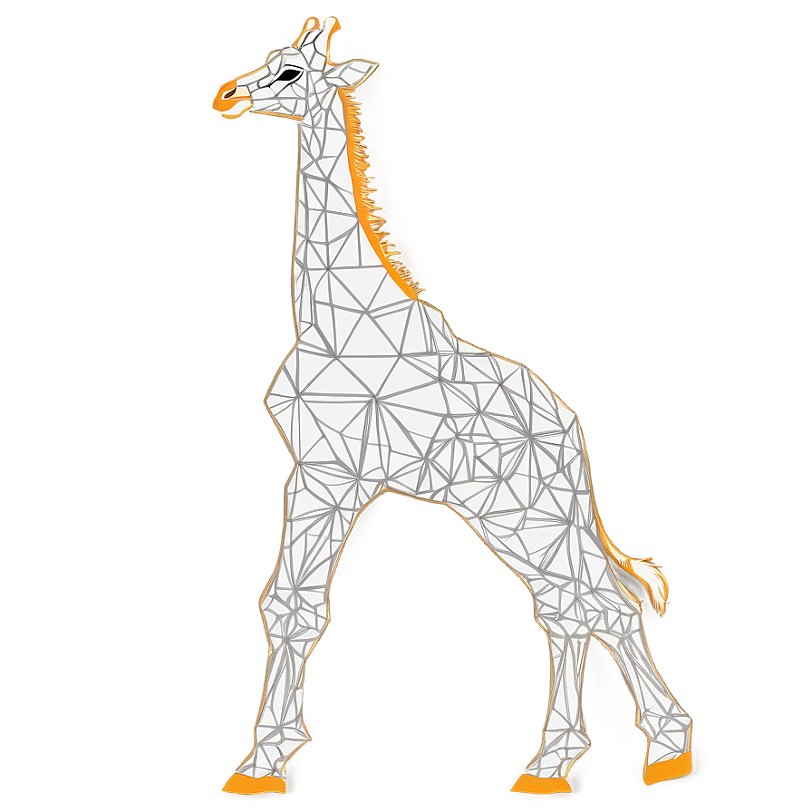 Geometric Giraffe Outline Png Joq PNG image