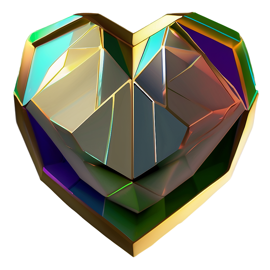 Geometric Heart Clipart Png 06132024 PNG image