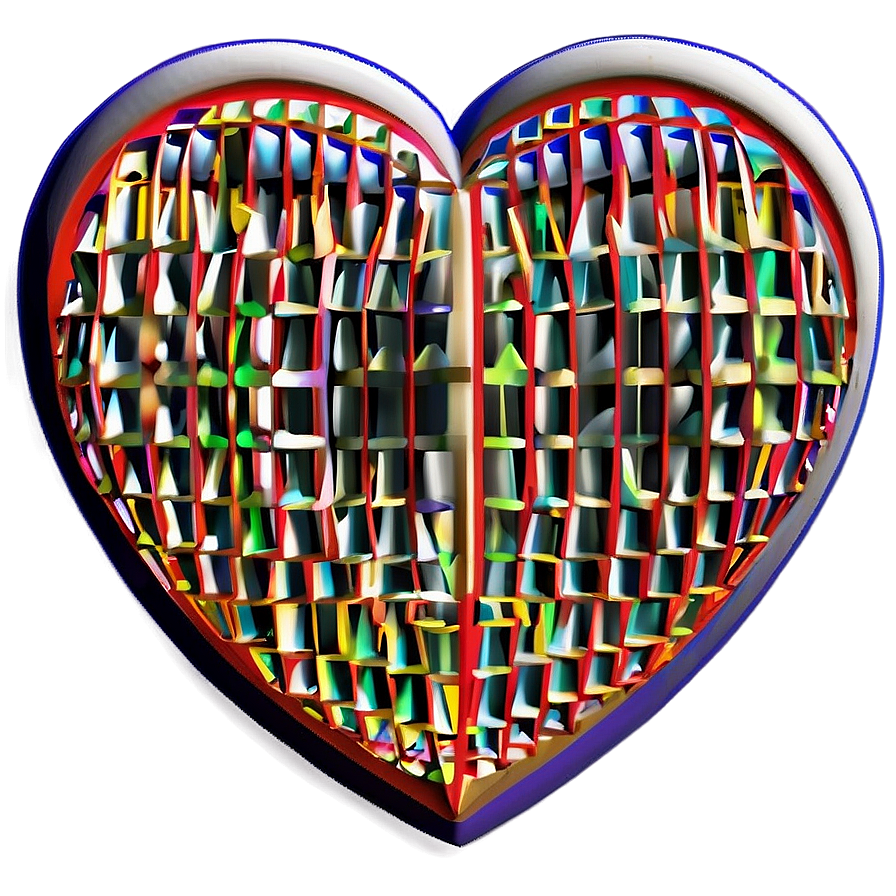 Geometric Heart Drawing Png 05252024 PNG image