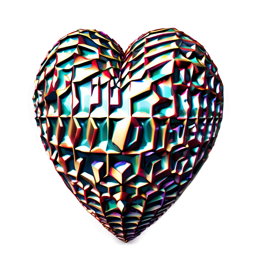 Geometric Heart Vector Png 06132024 PNG image