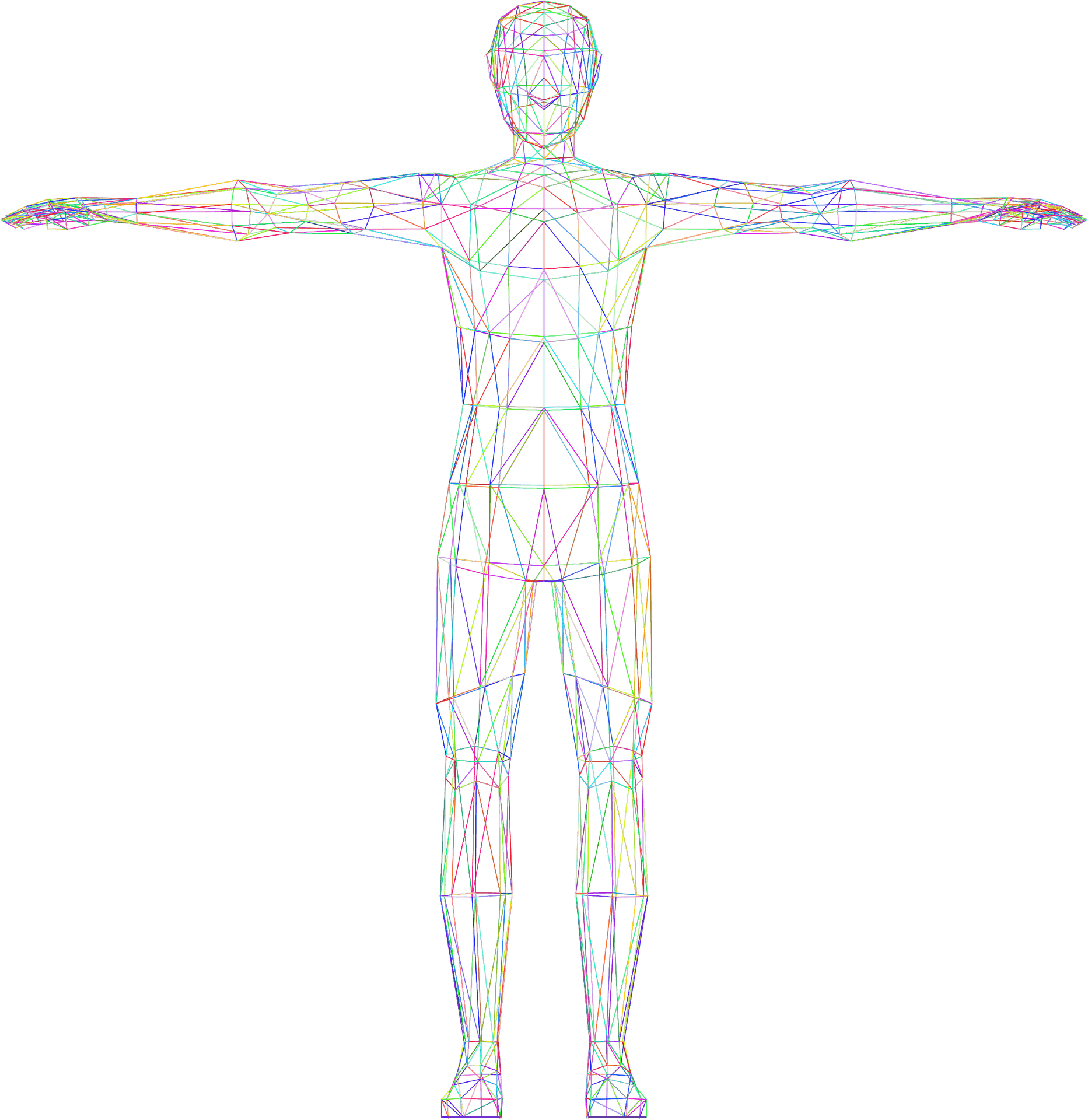 Geometric Human Body Outline PNG image