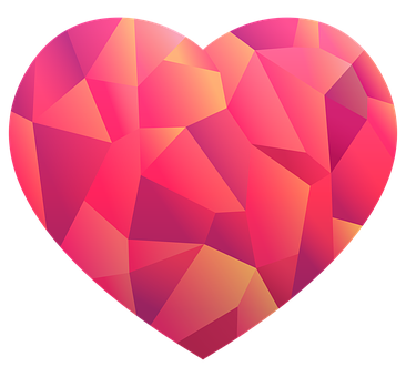 Geometric Love Heart PNG image