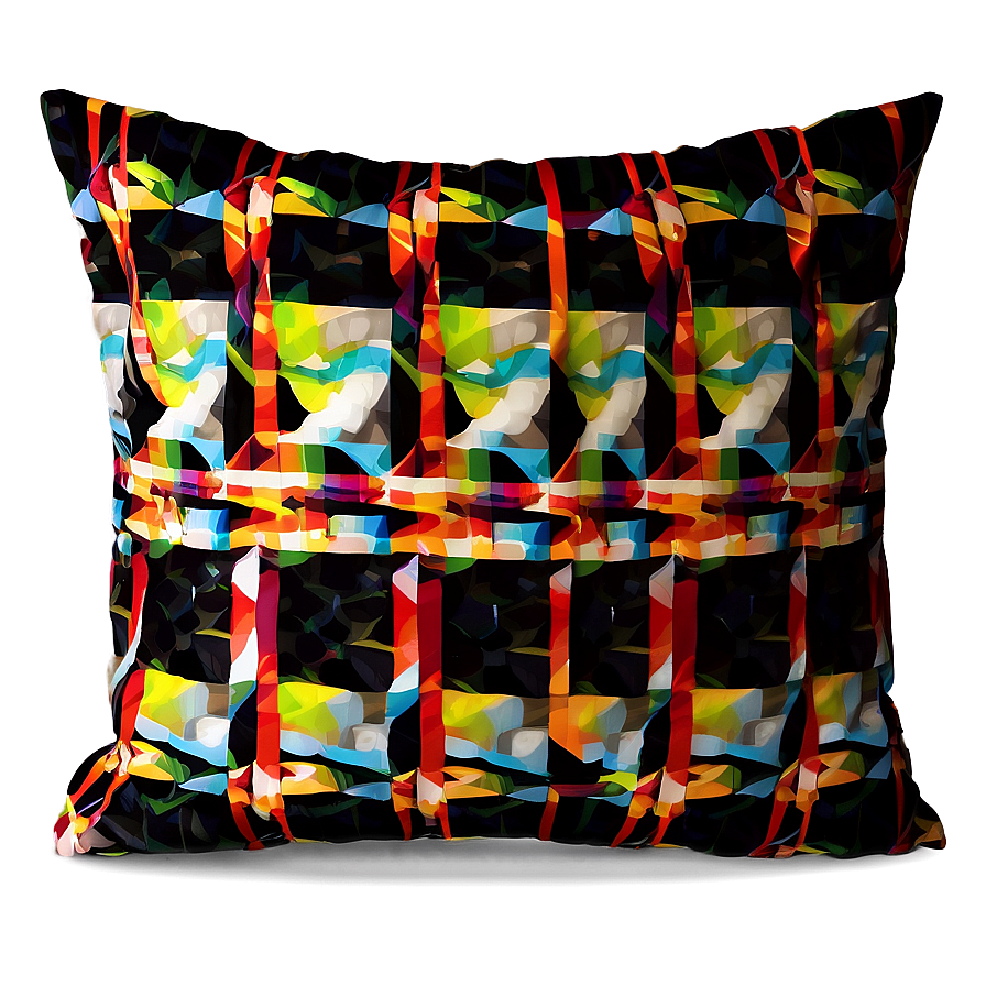 Geometric Pattern Throw Pillow Png 06282024 PNG image