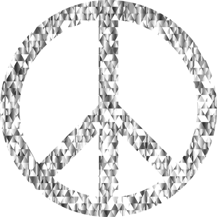 Geometric Peace Symbol Design PNG image