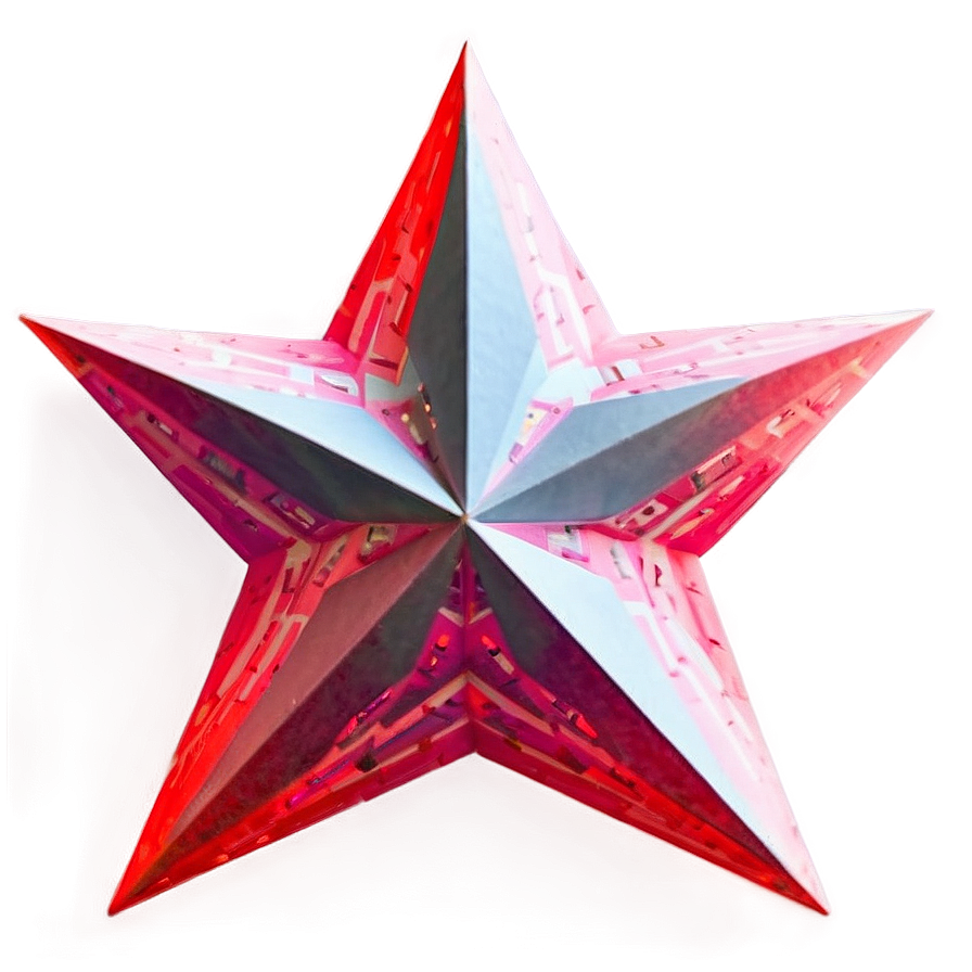 Geometric Red Star Png 05232024 PNG image