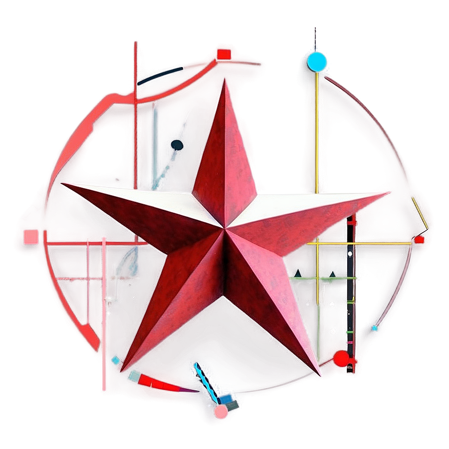 Geometric Red Star Png Kfs PNG image