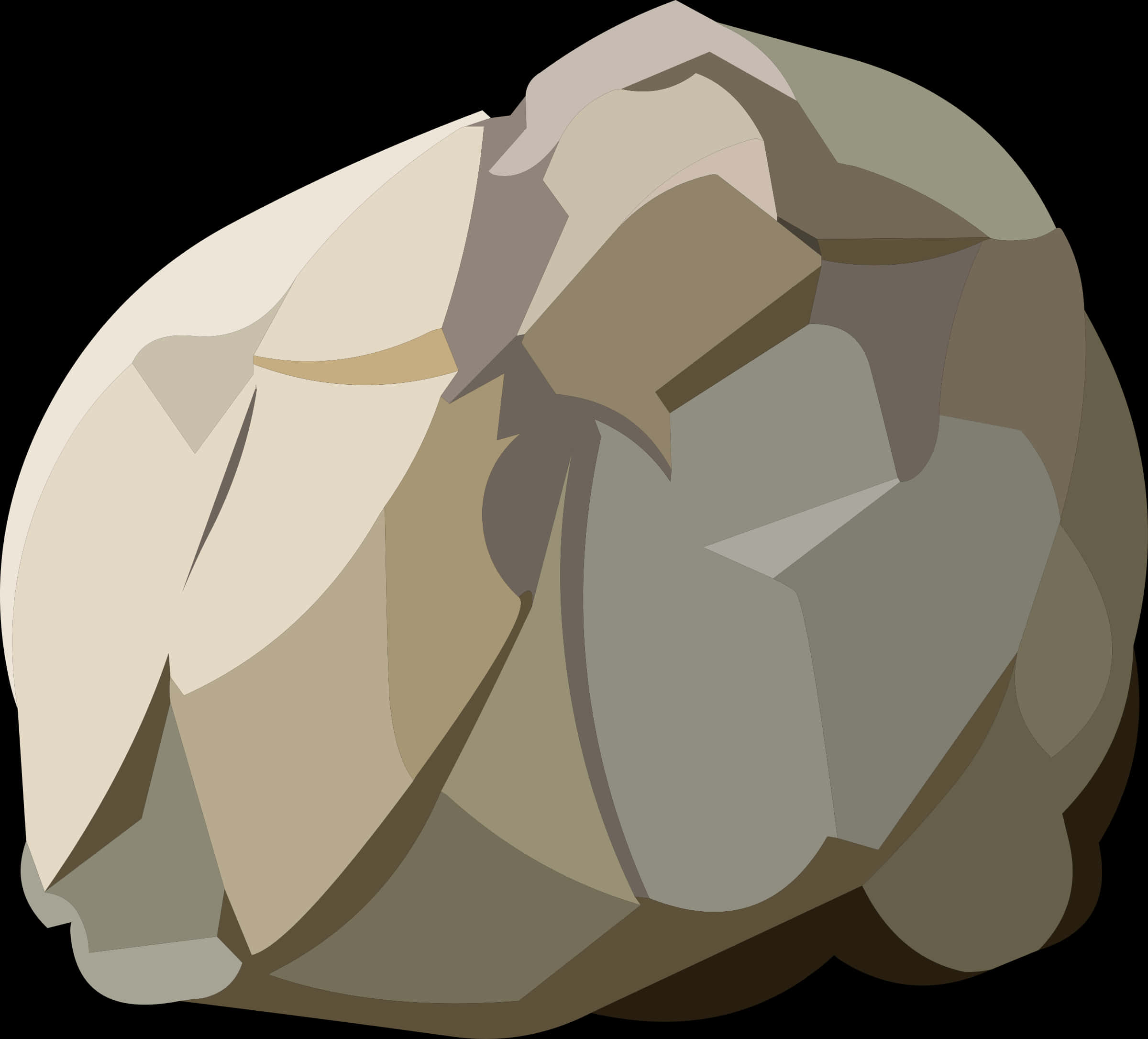 Geometric Rock Illustration PNG image