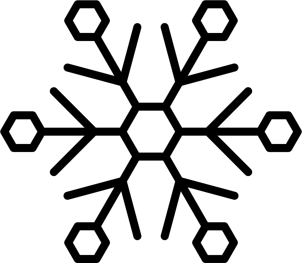 Geometric Snowflake Design PNG image