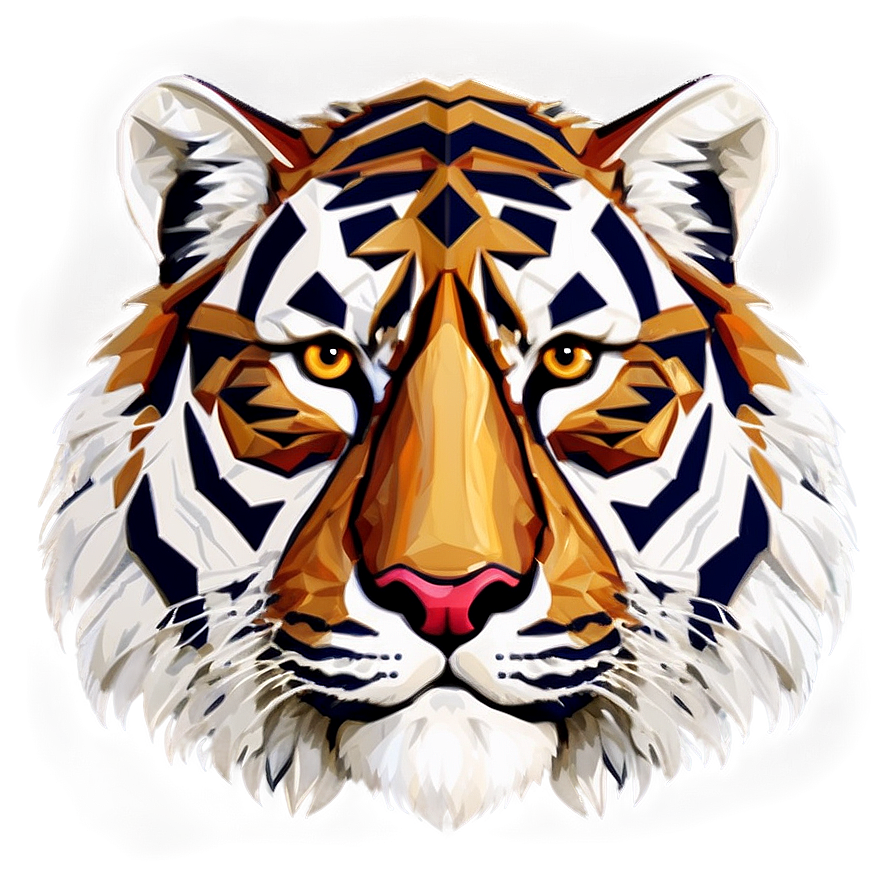 Geometric Tiger Face Design Png Xyt85 PNG image