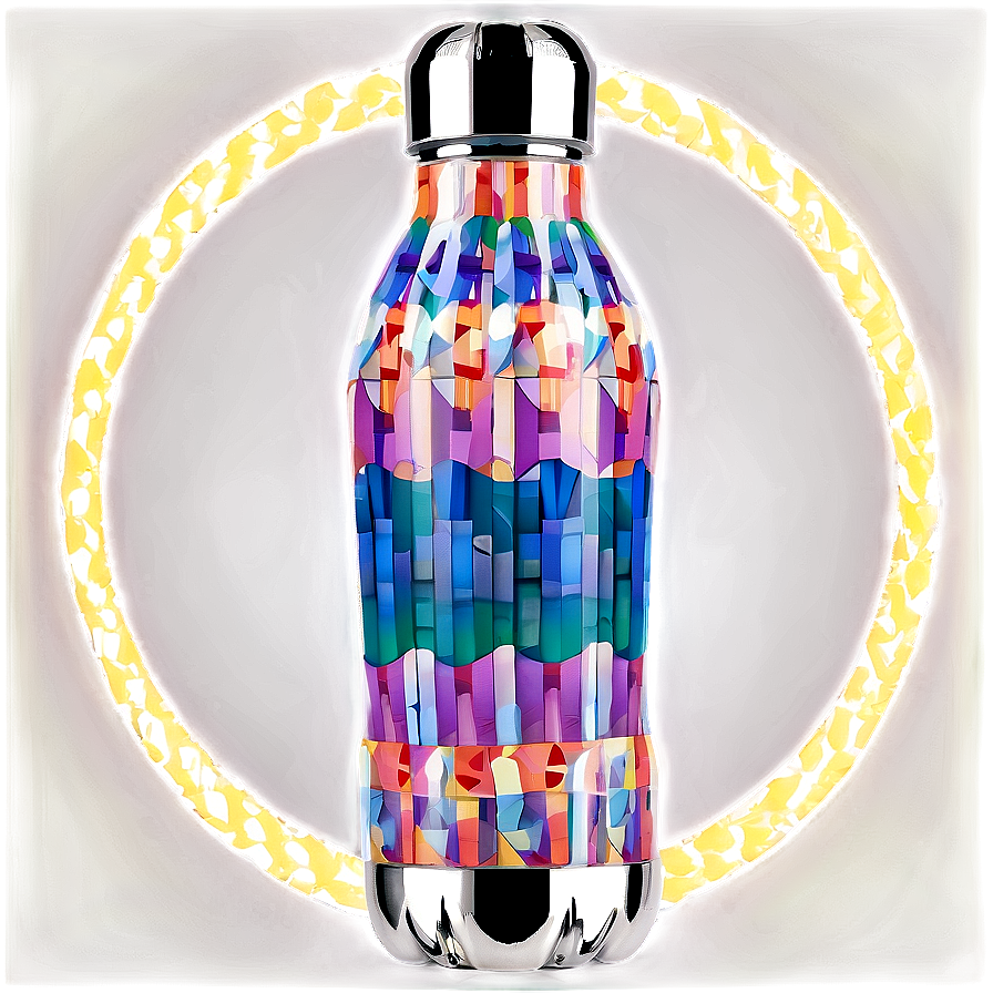 Geometric Water Bottle Png Xqd44 PNG image