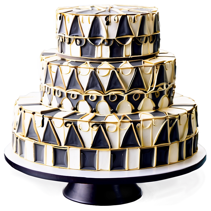 Geometric Wedding Cake Png 06122024 PNG image