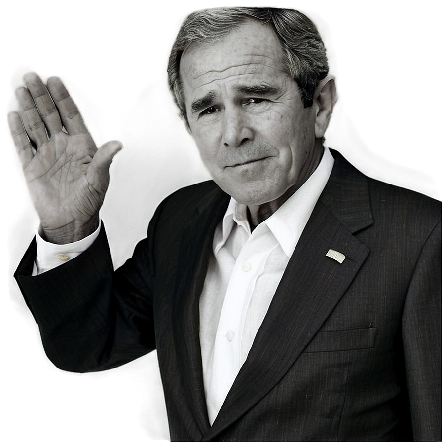 George Bush Black And White Png 06242024 PNG image