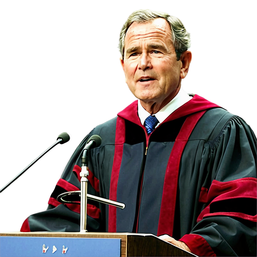 George Bush Commencement Speech Png Uuk77 PNG image