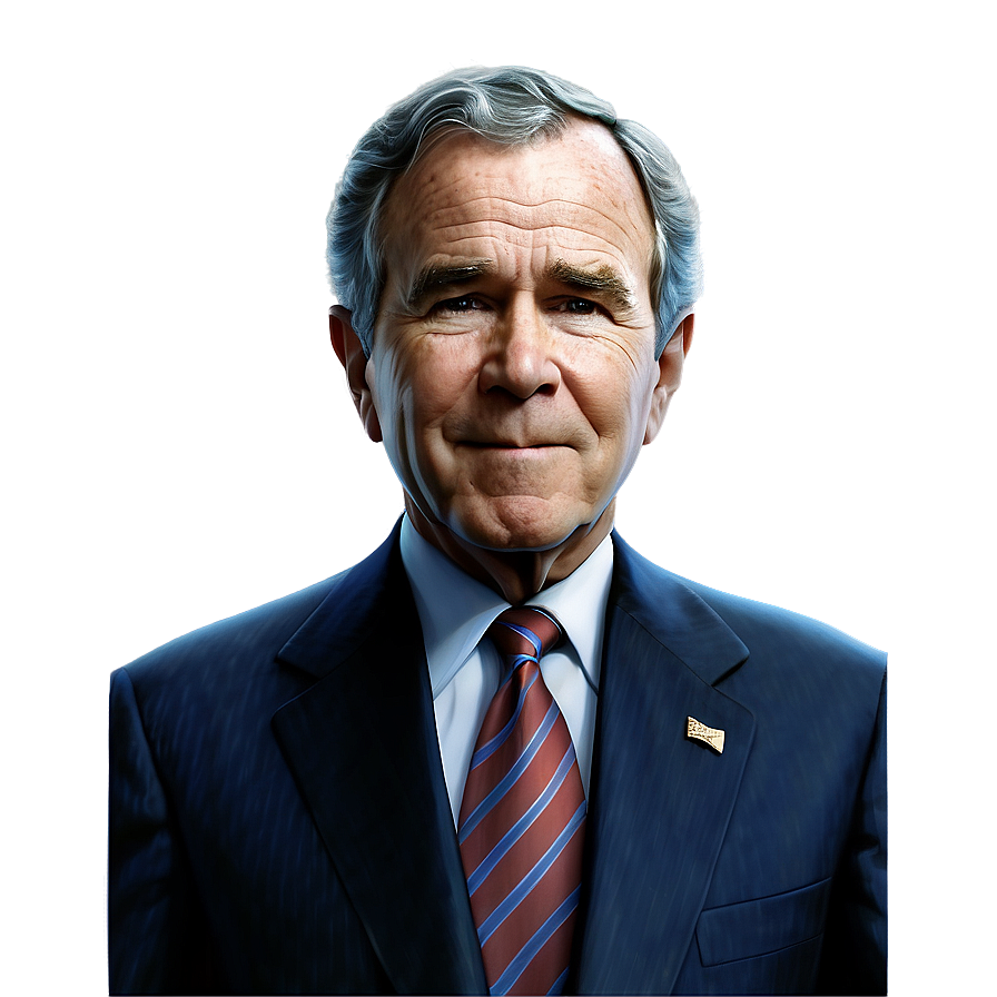 George Bush Official Portrait Png 06242024 PNG image