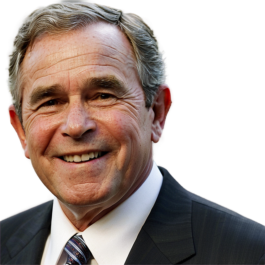 George Bush Smiling Png 06242024 PNG image