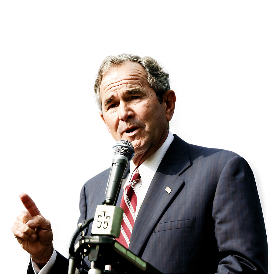 George Bush With Microphone Png Typ44 PNG image