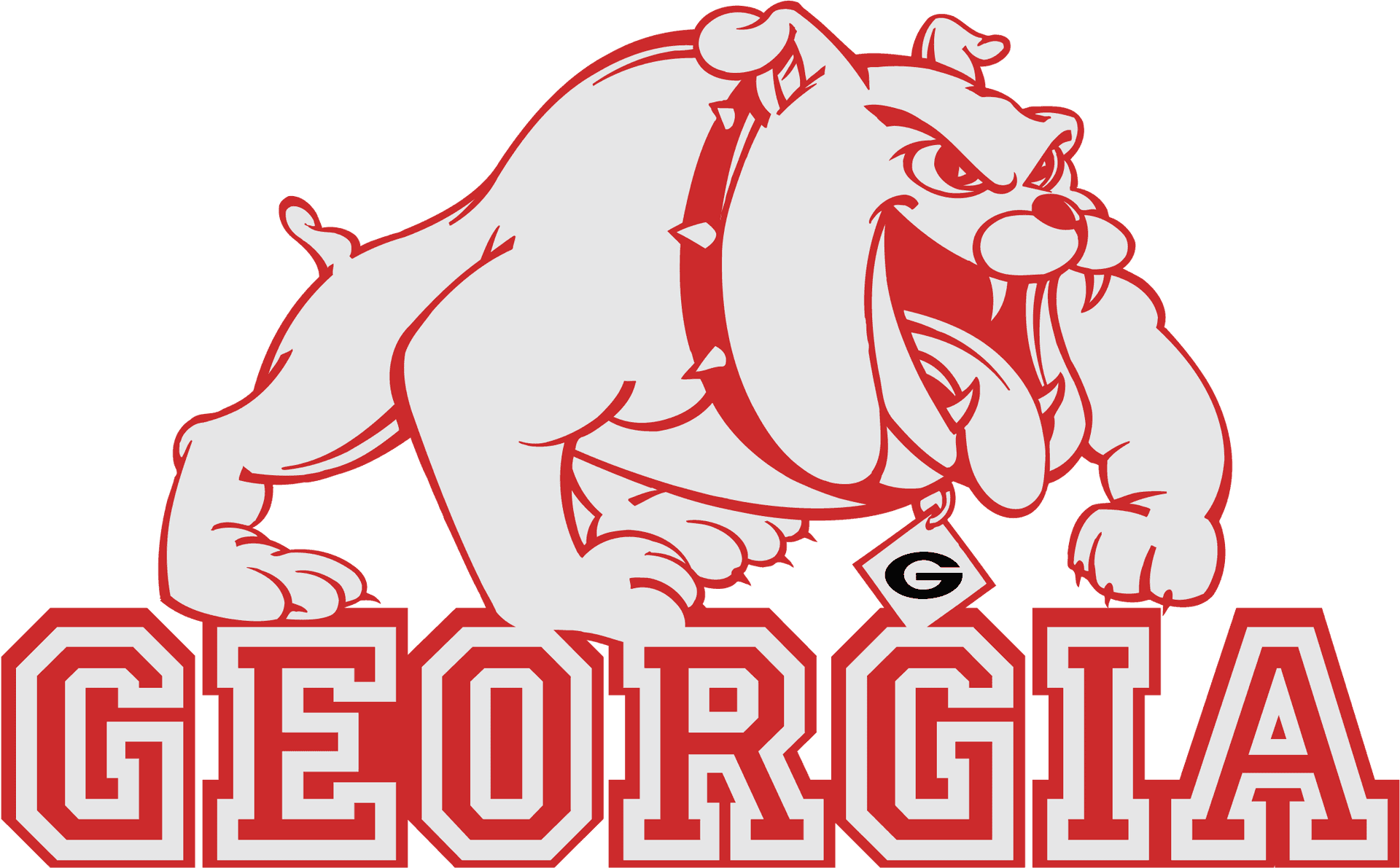Georgia Bulldogs Logo Redand Black PNG image