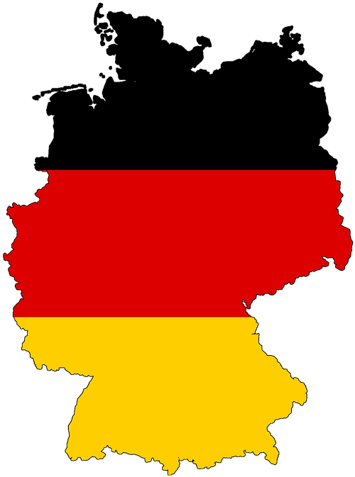 Germany Flag Map Outline PNG image