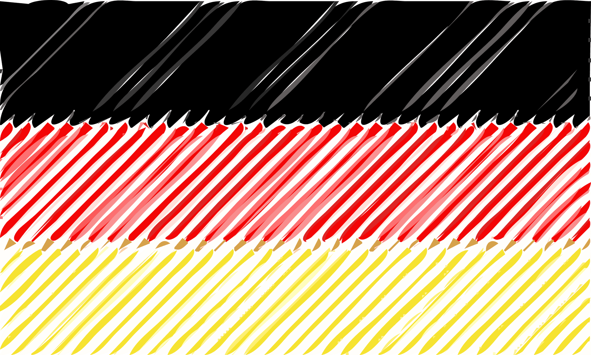 Germany Flag Scribble Art PNG image