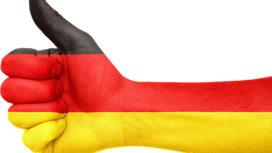 Germany Flag Thumbs Up Gesture PNG image