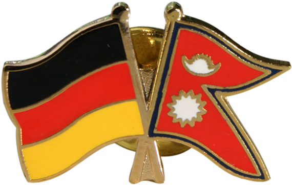 Germany Nepal Friendship Pin PNG image