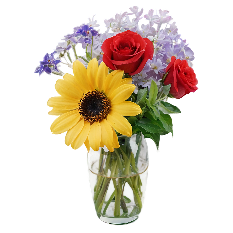 Get Well Flowers In Vase Png 06272024 PNG image