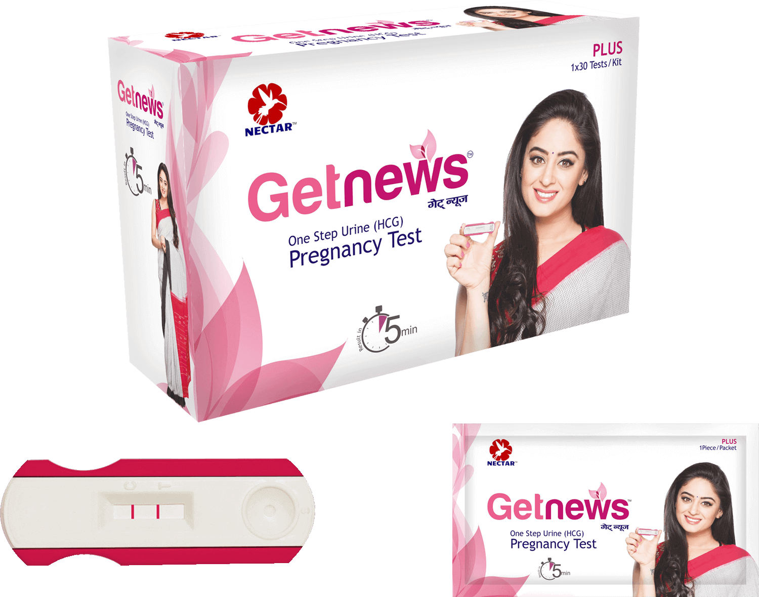 Getnews Pregnancy Test Kit Packaging PNG image