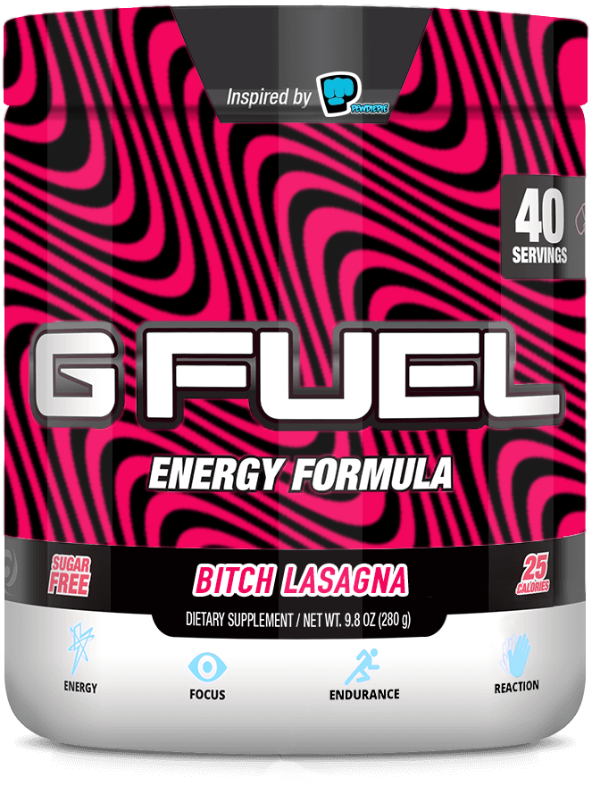 Gfuel Energy Formula Tub Bitch Lasagna Flavor PNG image