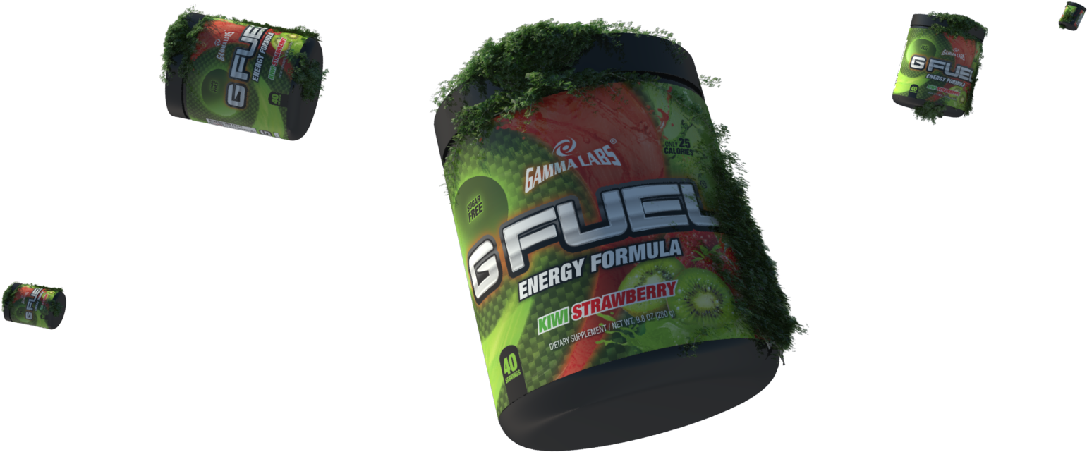 Gfuel Kiwi Strawberry Energy Formula Tubs PNG image