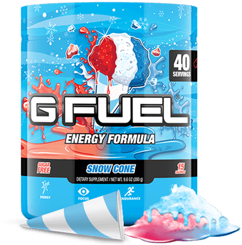 Gfuel Snow Cone Energy Formula Tub PNG image