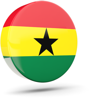 Ghana Flag Badge3 D Render PNG image