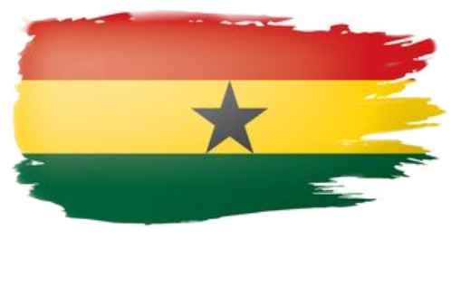 Ghana Flag Brush Stroke PNG image