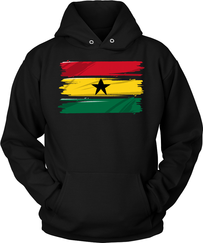 Ghana Flag Hoodie Design PNG image
